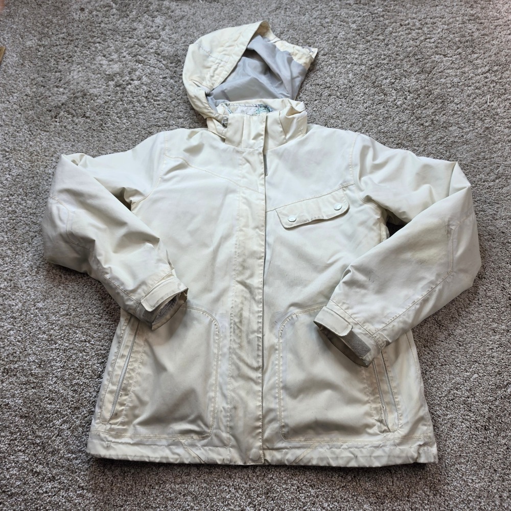 Turbine Boardwear Ski Jacket Womens Small Cream Hooded Outdoor Winter Snow